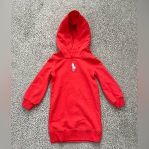 Girl’s Big Pony Fleece Hoodie Dress